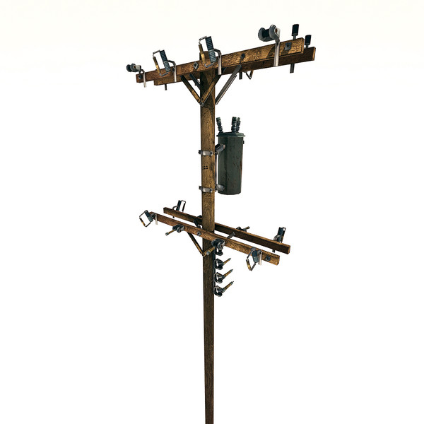 3d utility pole - Utility Pole - Game Resolution Model by MABA Media